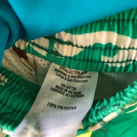 Tea Baby Blue Green Swim Shirt and Shorts Set 3 - 6 M - Picture 10 of 10